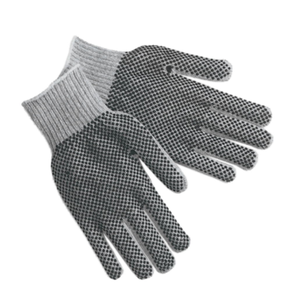 GUANTE C/PUNTOS PVC GRIS PAR
