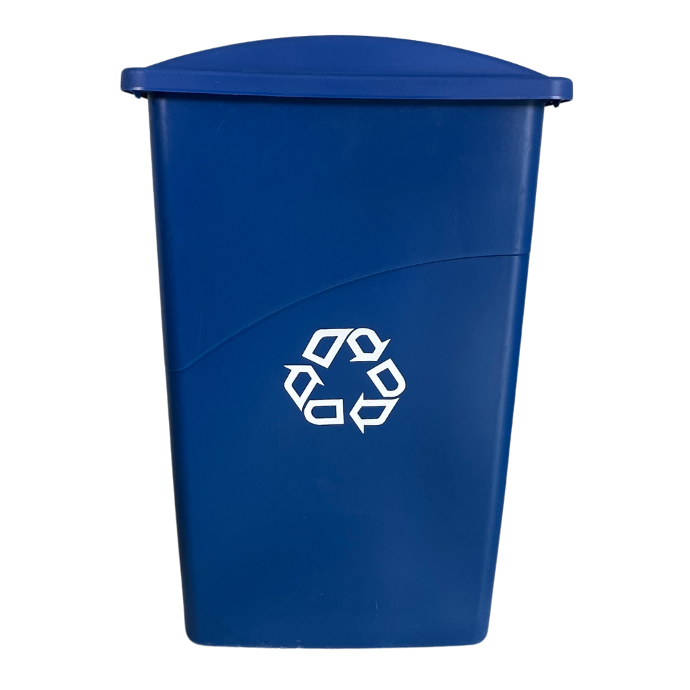 BASURERO TAPA P/RECICLAJE AZUL RUBBERMAID