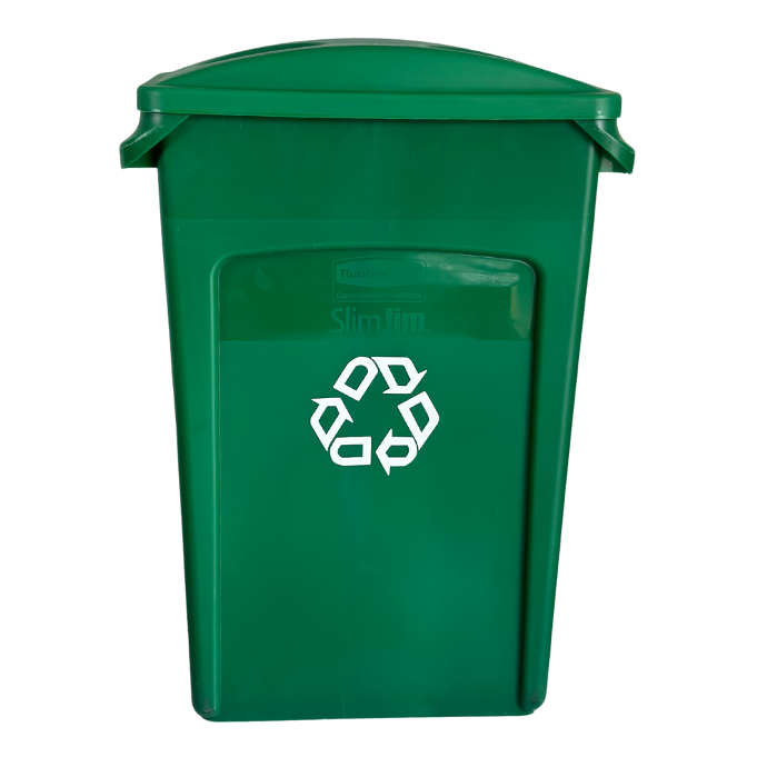 [101591] BASURERO TAPA 2 ABERTURAS VERDE RUBBERMAID